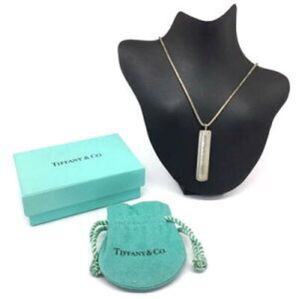 TIFFANY Co Bar Top Necklace Silver Kantei kyoku Naha